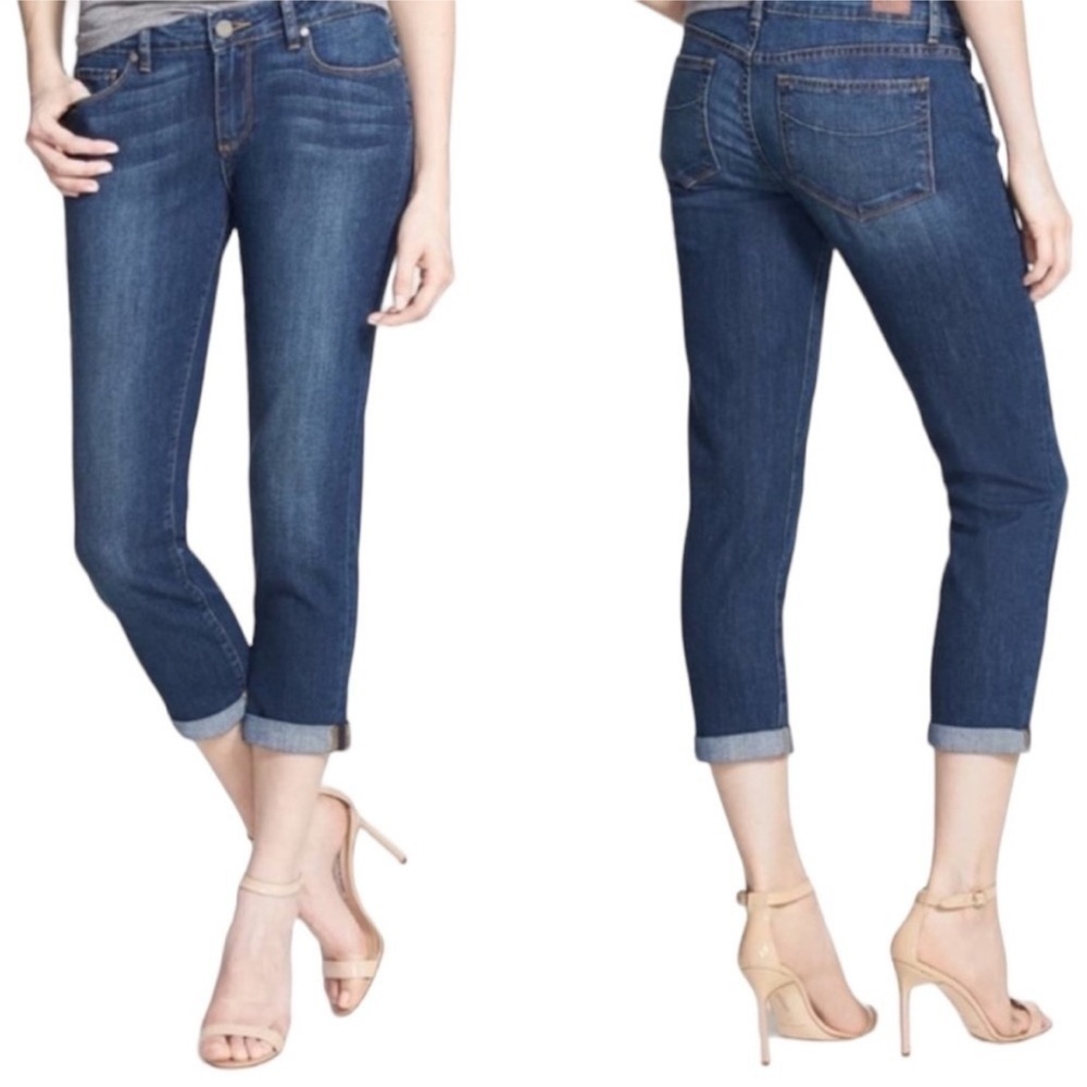 Paige Jimmy Jimmy Crop Blue Denim Jeans 27